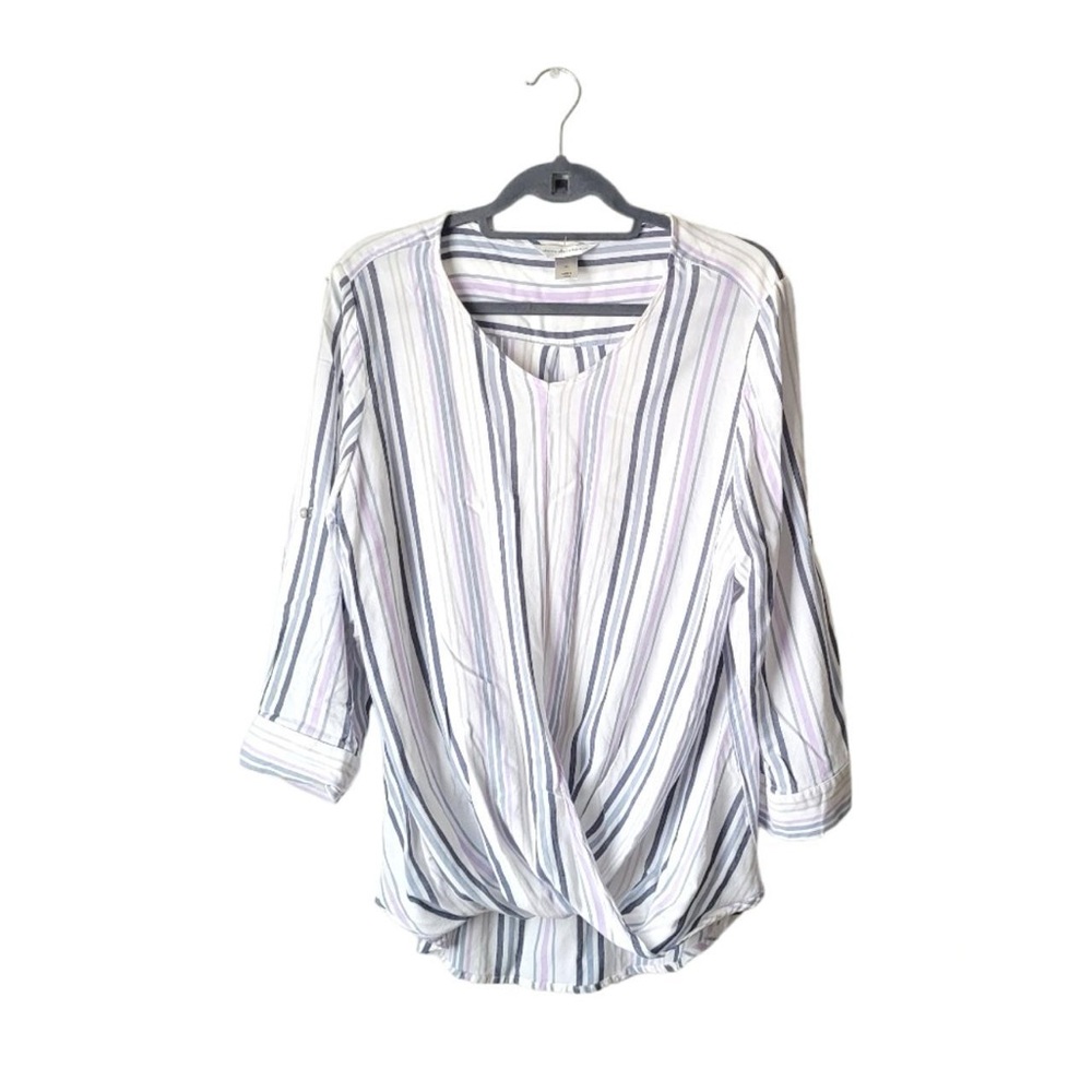 Christoper & Banks Striped Quarter Sleeve Shirt